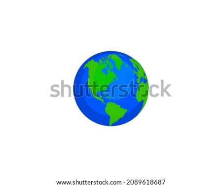 Globe Showing Americas vector isolated icon. Emoji illustration. Earth vector emoticon