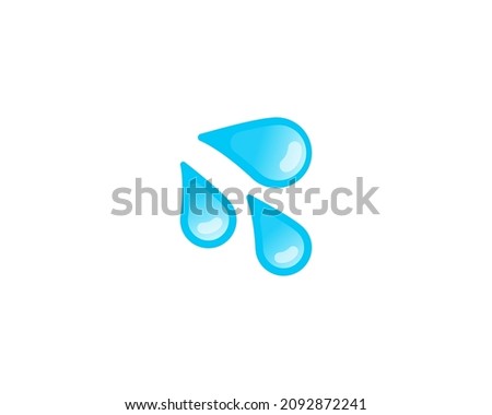 Sweat Droplets vector isolated icon. Emoji illustration. Sweat Droplets vector emoticon