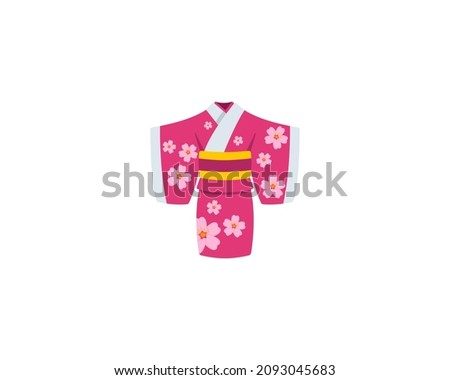 Kimono vector isolated icon. Emoji illustration. Japanese dress vector emoticon