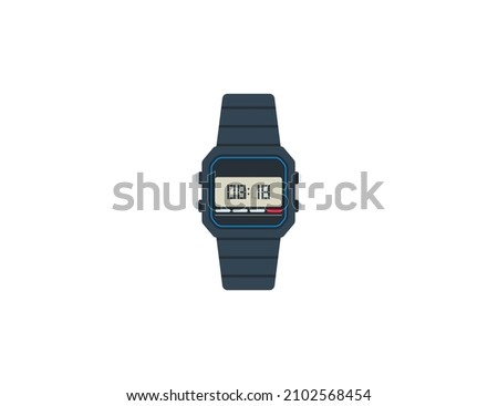 Digital watch vector isolated icon. Emoji illustration. Digital watches vector emoticon