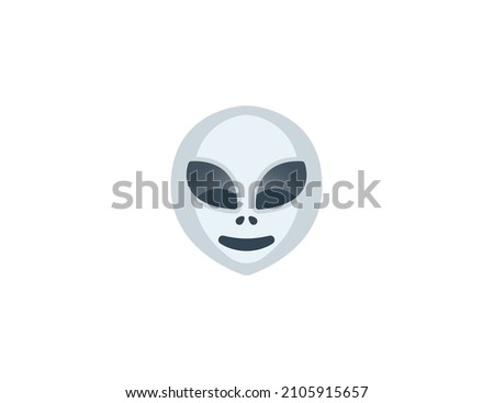 Alien face vector isolated icon. Emoji illustration. Alien head vector emoticon