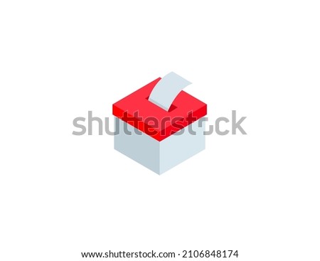 Ballot box vector isolated icon. Emoji illustration. Election box vector emoticon