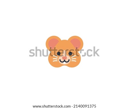 Hamster vector isolated icon. Hamster emoji illustration.