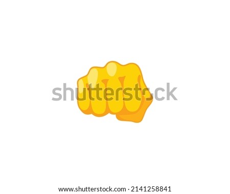 Oncoming fist vector flat icon. Isolated fist emoji illustration