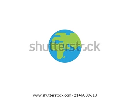 Globe Showing Europe-Africa Vector Isolated Emoticon. Globe Showing Europe-Africa Icon