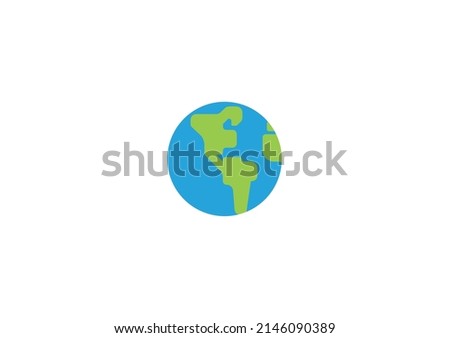 Globe Showing Americas Vector Isolated Emoticon. Globe Showing Americas Icon