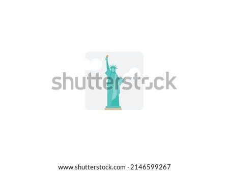 Statue of Liberty Vector Isolated Emoticon. Statue of Liberty Icon
