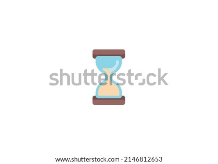 Hourglass Done Vector Isolated Emoticon. Hourglass Icon