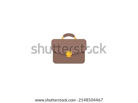 Briefcase Vector Isolated Emoticon. Briefcase Icon