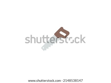 Carpentry Saw Vector Isolated Emoticon. Carpentry Saw Icon