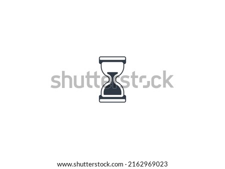 Hourglass Done vector flat emoticon. Isolated Hourglass illustration. Hourglass icon