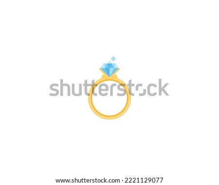 Diamond Ring vector isolated icon. Diamond Ring emoji illustration. Diamond Ring vector isolated emoticon