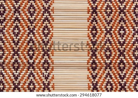 Bamboo mat background , Thai craft from bamboo