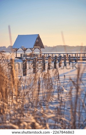 Similar – Image, Stock Photo Sunrise at Hemmelsdorf Lake II