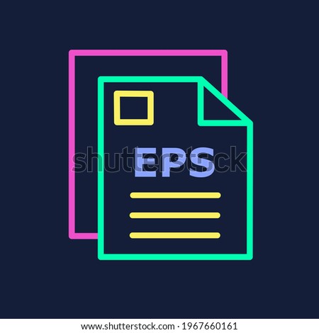 Colorful icon of EPS file (vector)