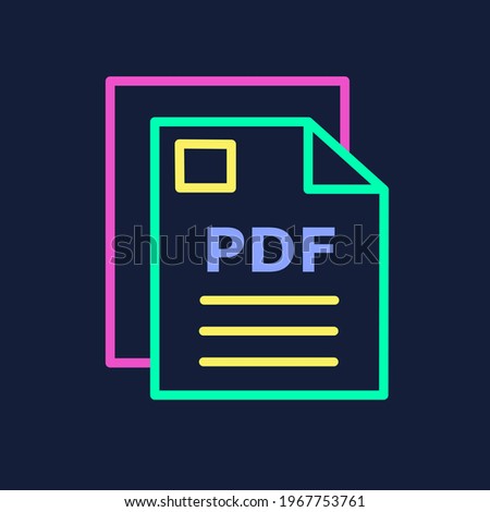 Colorful icon of a PDF file