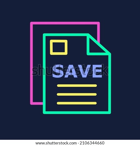 Save vector icon for documents
