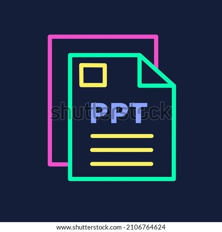 Vector icon for powerpoint presentation