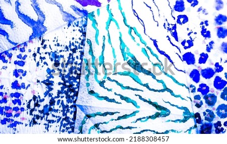 Blue Dirty Art Background. Dirty Art Painting. Watercolor Print. Aquarelle Texture. Brushed Banner. Bright  Wet Art Print. White Tie Dye Batik. Brushed Graffiti. Tie Dye Grange. Purple