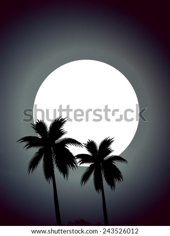 night wallpaper with the full moon
