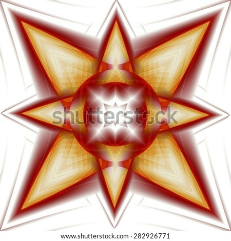 Isolate red star with white background