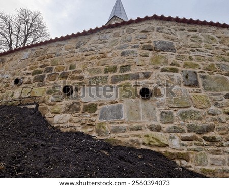 Similar – Image, Stock Photo Behind the lines Facade