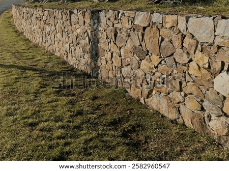 Image, Stock Photo Garden plot between two buildings in spring