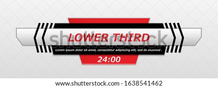 Lower third design template. Vector illustration.