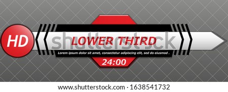 Lower third design template. Vector illustration.