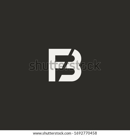 Graphic vector illustration of two letters F and B