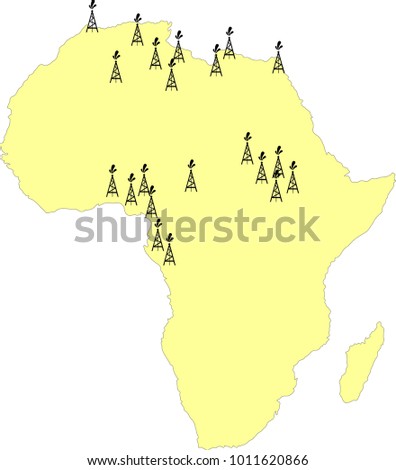 Oil in Africa vector illustration