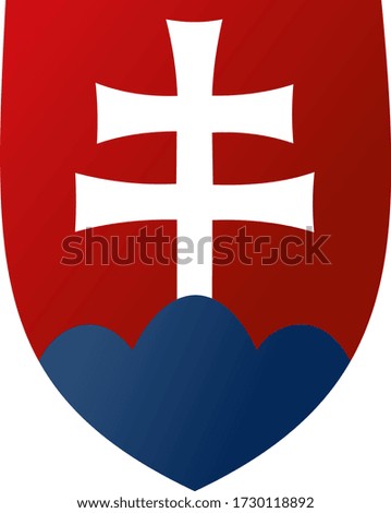 National Emblem of Slovakia. Coat of arms. Vector illustration.