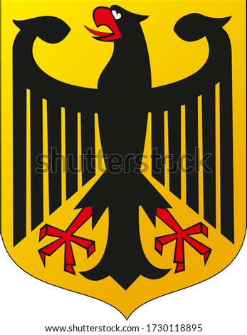 National Emblem of Germany. Coat of arms. Vector illustration.