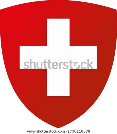 National Emblem of Switzerland. Coat of arms. Vector illustration.
