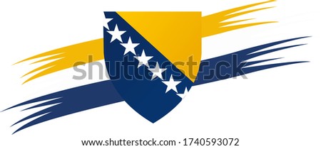 National Emblem of Bosnia and Herzegovina. Coat of arms. Vector illustration.