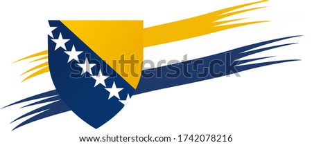 National Emblem of Bosnia and Herzegovina. Coat of arms. Vector illustration.