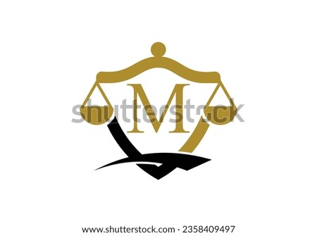  Initial M monogram alphabet with law scale sign symbol.
Law Attorney, Legal, Lawyer Service, Law Office, Scale, Logo Template