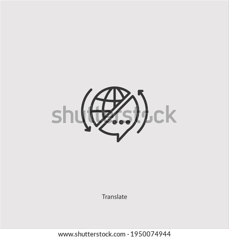 Translate icon vector isolated on white background