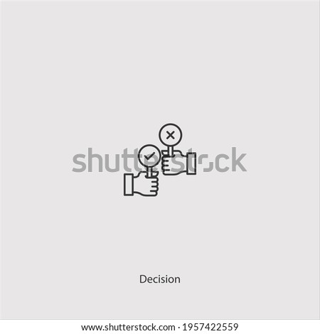 decision icon vector isolated on white background