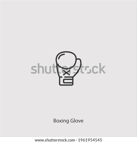 boxing glove icon vector icon.Editable stroke.linear style sign for use web design and mobile apps,logo.Symbol illustration.Pixel vector graphics - Vector