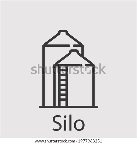 silo icon vector icon.Editable stroke.linear style sign for use web design and mobile apps,logo.Symbol illustration.Pixel vector graphics - Vector
