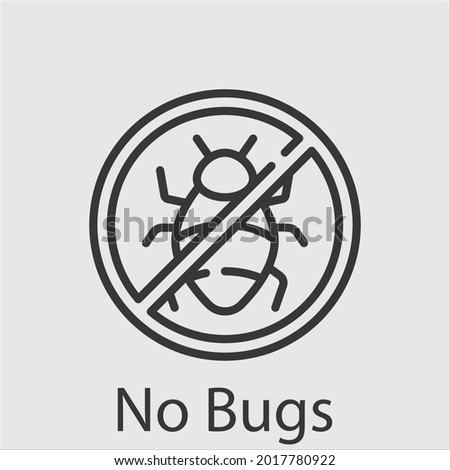 no bugs icon vector icon.Editable stroke.linear style sign for use web design and mobile apps,logo.Symbol illustration.Pixel vector graphics - Vector