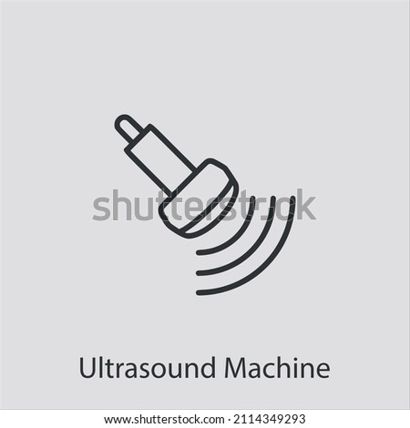 ultrasound  icon vector icon.Editable stroke.linear style sign for use web design and mobile apps,logo.Symbol illustration.Pixel vector graphics - Vector