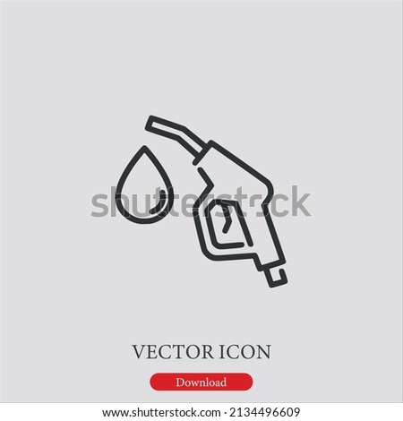 petrol icon vector icon.Editable stroke.linear style sign for use web design and mobile apps,logo.Symbol illustration.Pixel vector graphics - Vector