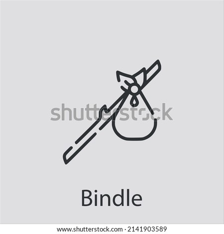 bindle icon vector icon.Editable stroke.linear style sign for use web design and mobile apps,logo.Symbol illustration.Pixel vector graphics - Vector