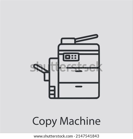 copy machine icon vector icon.Editable stroke.linear style sign for use web design and mobile apps,logo.Symbol illustration.Pixel vector graphics - Vector