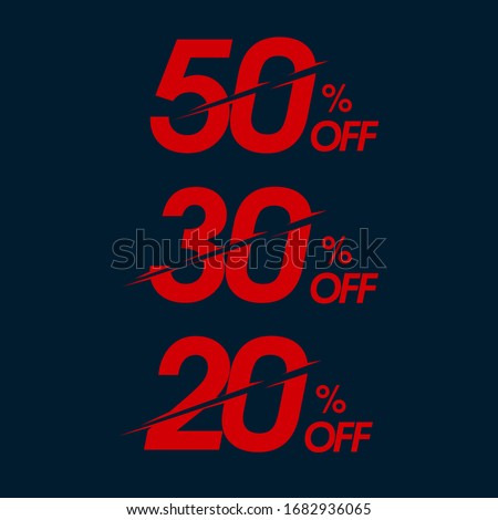 Discount Number Percent Off Sale
