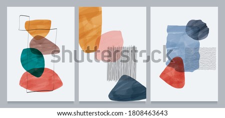 Similar – Image, Stock Photo Child painting shapes in the snow in giant format