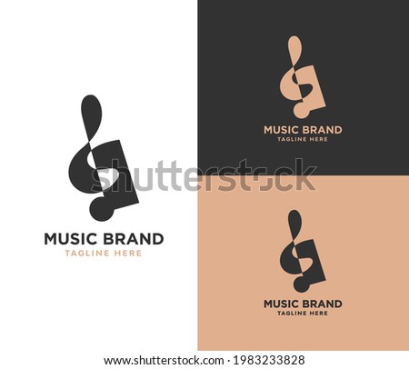 Abstract music logo for brand name