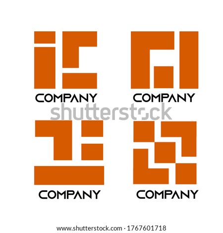Rectangle logo style xiaomi corporate minimalist design
